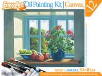 Набор для живописи масляными красками. Набор № 6 "Цветы на окне", , 0000