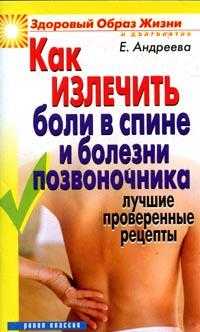 Как излечить боли в спине и болезни позвоночника: Лучшие проверенные рецепты, Андреева Е.А., 2010